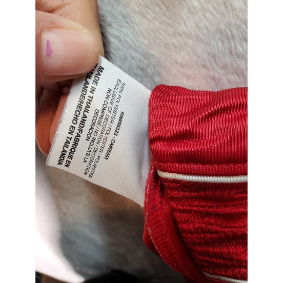 Nike Basketball Shorts Boys Size Medium Red 100% Polyester Logo Elastic Waist - Picture 7 of 8